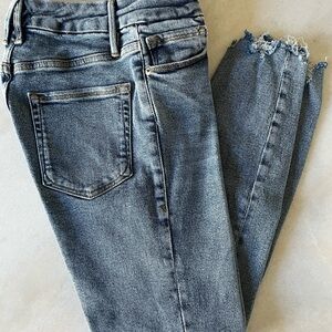 Good American Distressed Blue Denim Jeans